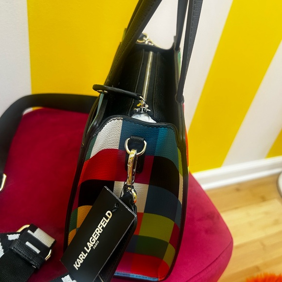 Karl Lagerfeld Maybelle Character Crossbody Bright Colorblock w/coin purse - Picture 6 of 10